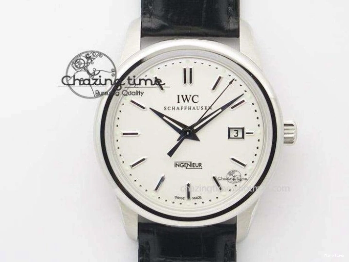 MIROTIME 0812 Portofino Automatic SS MKF 1:1 Best Edition White Dial On Black Leather Strap MIYOTA 9015 V Original 7204